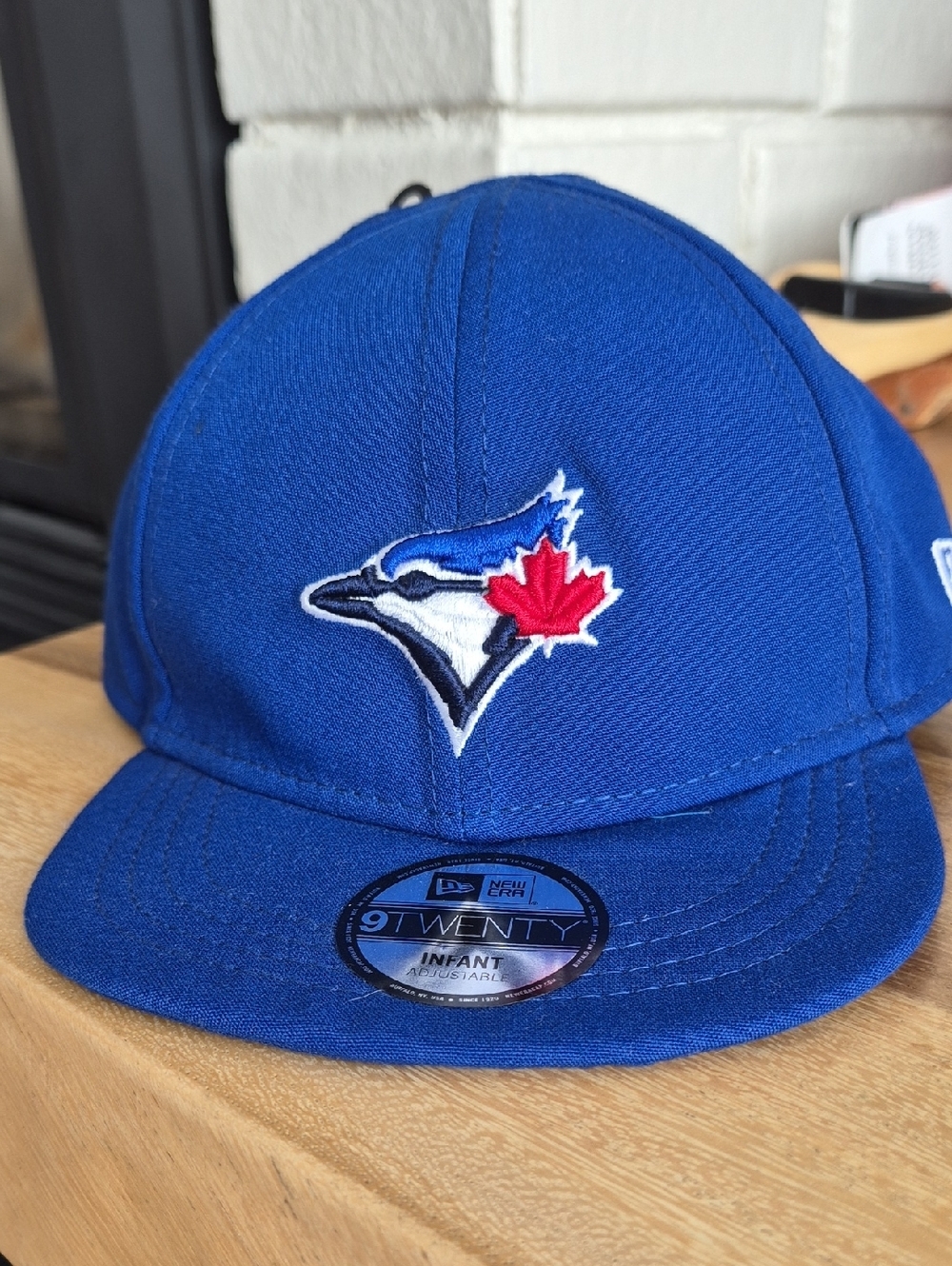 New Era Blue Toronto Blue Jays Infant Cap with Red Maple Leaf